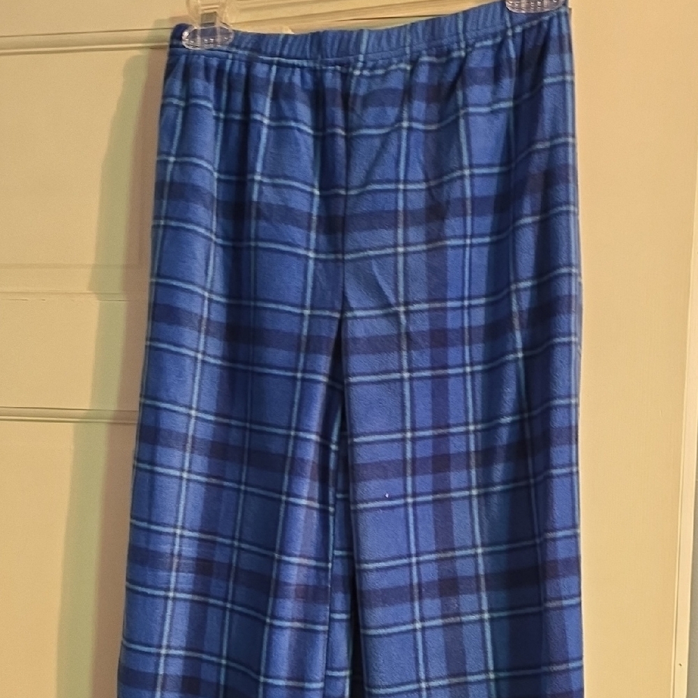 Blue Plaid and Blye Sports Pajama Pants